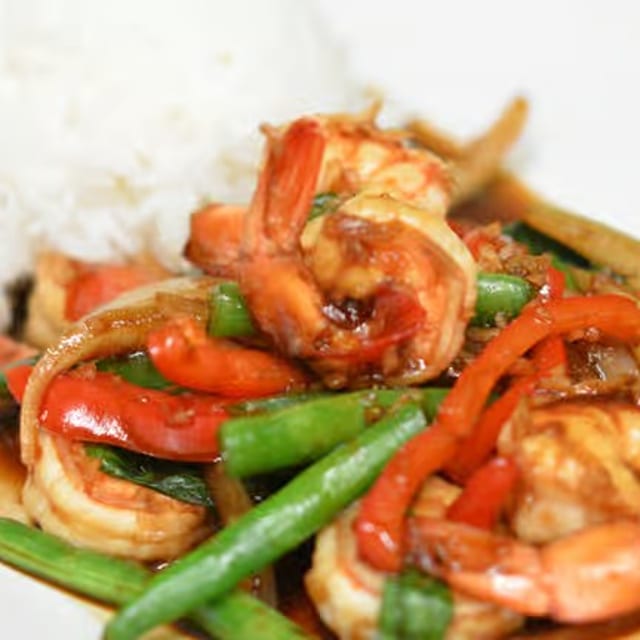 Spicy Basil Stir Fry Lunch.