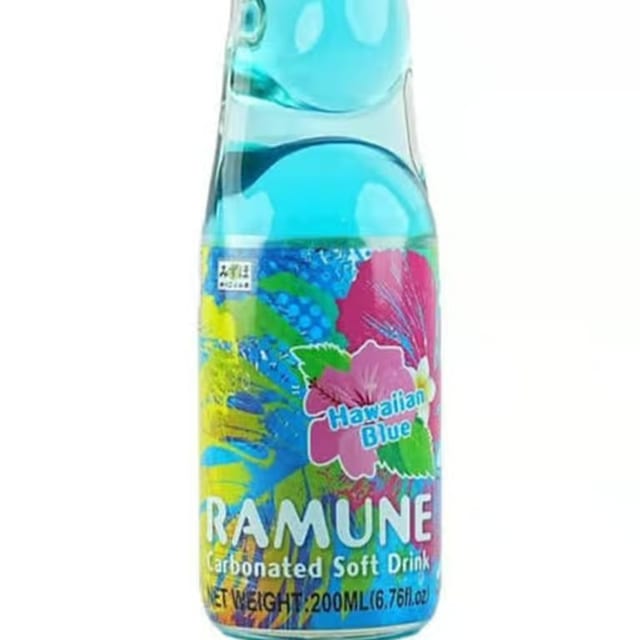 Ramune Hawaiian Soft Drink.